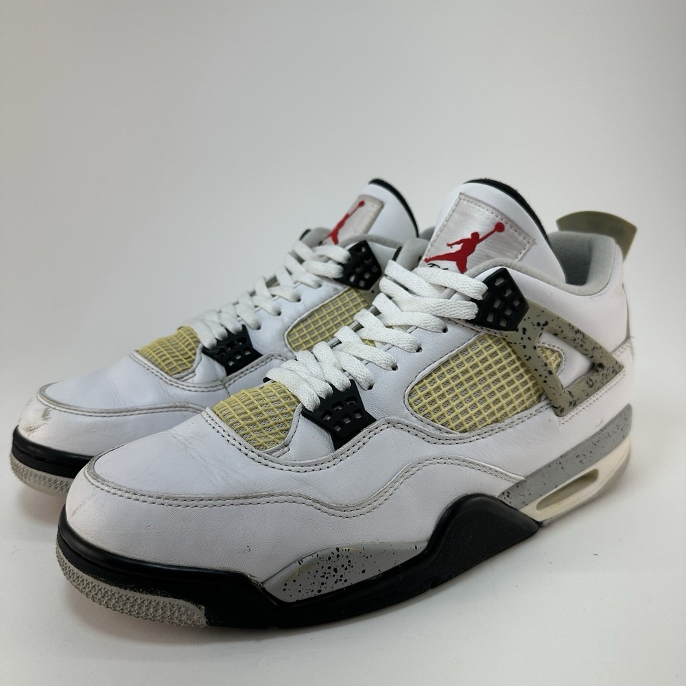 Nike Air Jordan 4 Retro OG White Cement 2016 Size 13 840606-192 Used